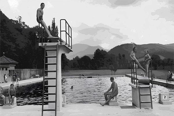 Schwimmbad nach dem Umbau 1937