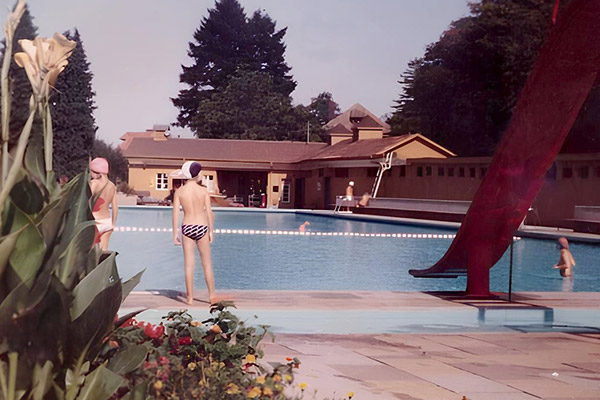 Schwimmbad um 1965