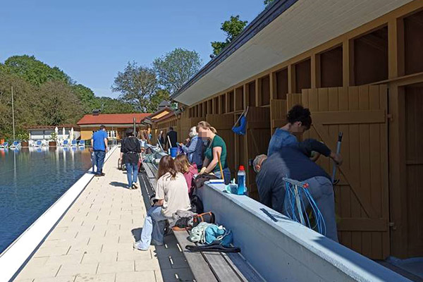 Alljährliche Kabinen-Putzete des Fördervereins